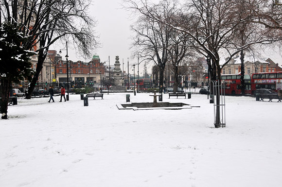 Snowy scenes over Brixton, south London, Sunday 5th February 2012