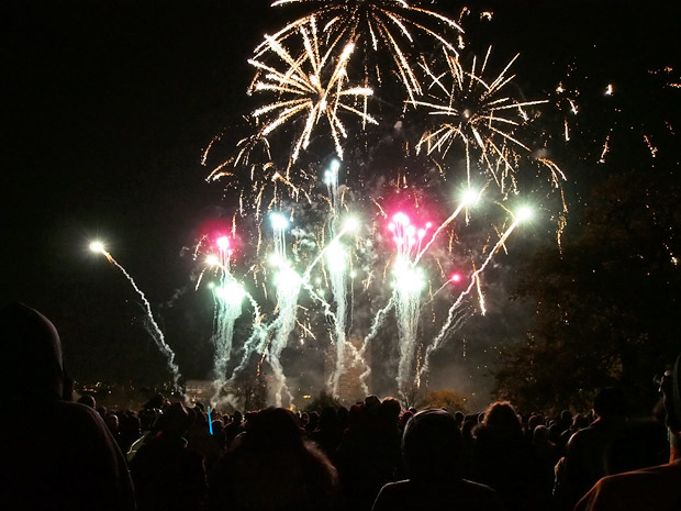 Brockwell Park fireworks display 2012, Herne Hill near Brixton, Lambeth, south London 2nd November 2012