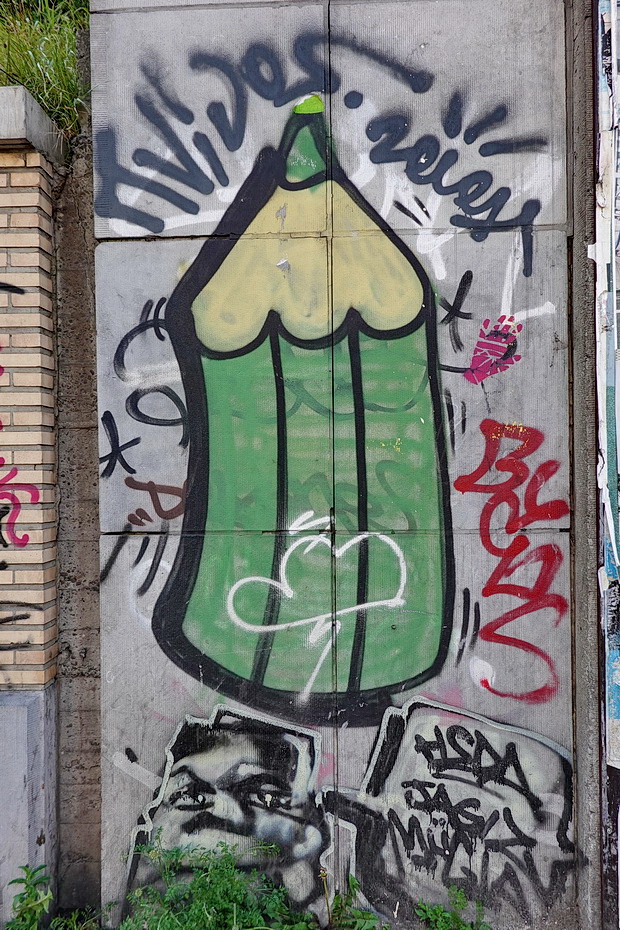 In photos: a quick walk around Brussels - stickers, street art and architecture