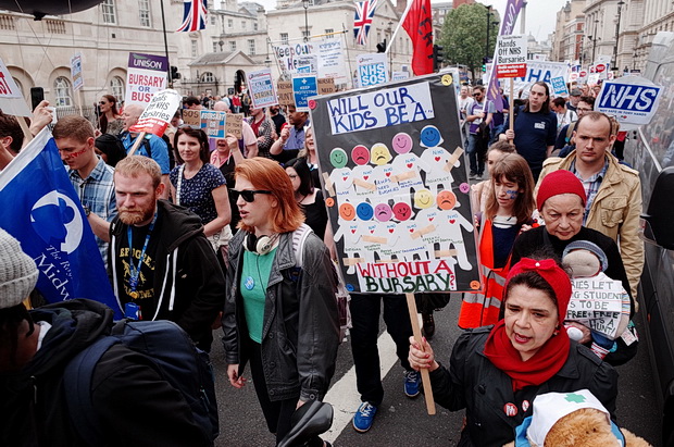 Bursary or Bust - march by student nurses through central London, Saturday 4th June 2016