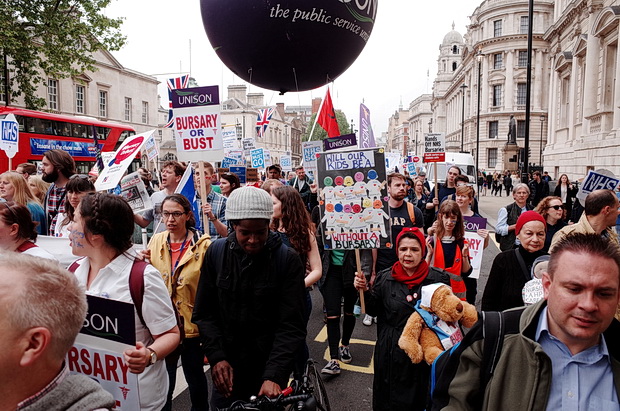 Bursary or Bust - march by student nurses through central London, Saturday 4th June 2016