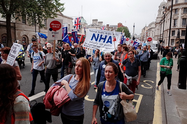 Bursary or Bust - march by student nurses through central London, Saturday 4th June 2016