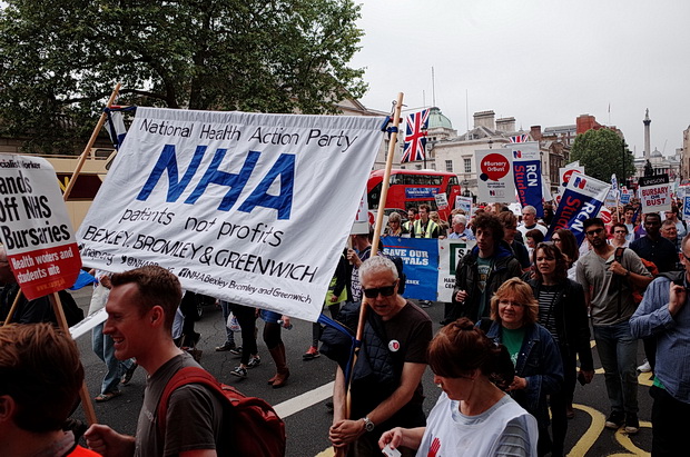 Bursary or Bust - march by student nurses through central London, Saturday 4th June 2016