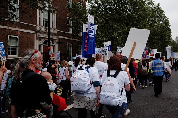 Bursary or Bust - march by student nurses through central London, Saturday 4th June 2016
