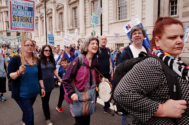 Bursary or Bust - march by student nurses through central London, Saturday 4th June 2016