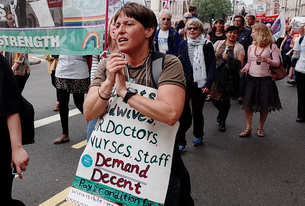 Bursary or Bust - march by student nurses through central London, Saturday 4th June 2016