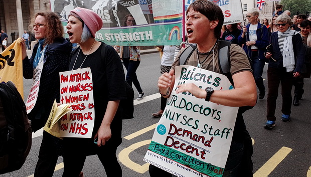 Bursary or Bust - march by student nurses through central London, Saturday 4th June 2016