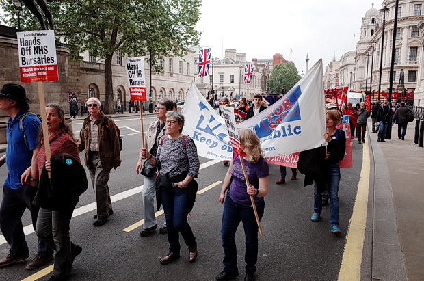 Bursary or Bust - march by student nurses through central London, Saturday 4th June 2016