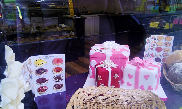 A formidable cake display, Coldharbour Lane, Brixton