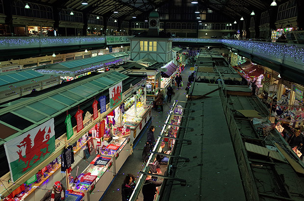 Cardiff Central Market, Victorian indoor market in the Castle Quarter of Cardiff city centre, Wales