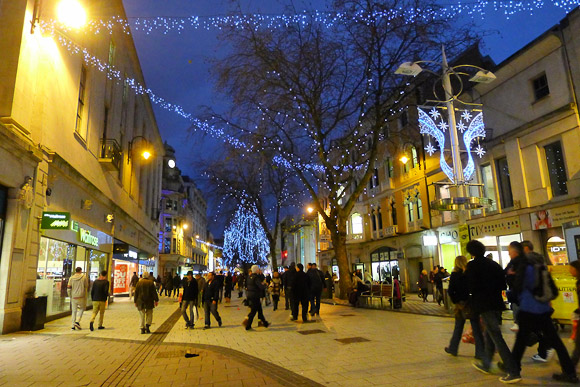 Cardiff city centre at Christmas 2011, views from around the Welsh capital, December 2011