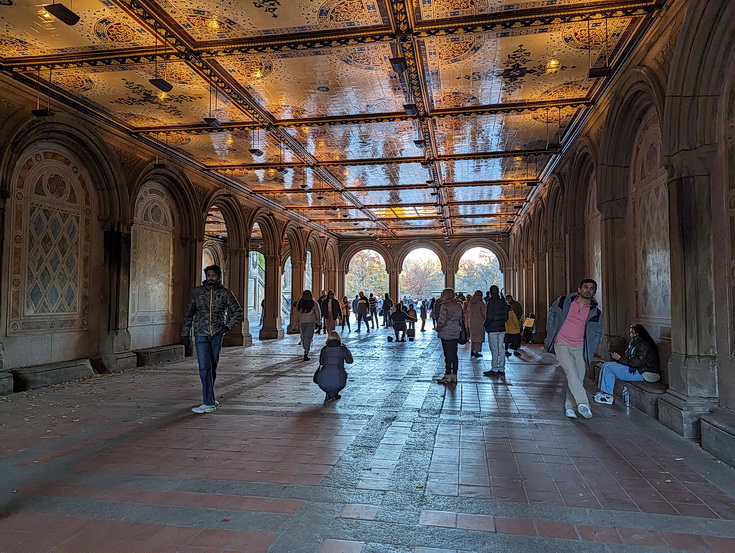 In photos: ice skating, autumnal shades and shadows, Central Park, New York