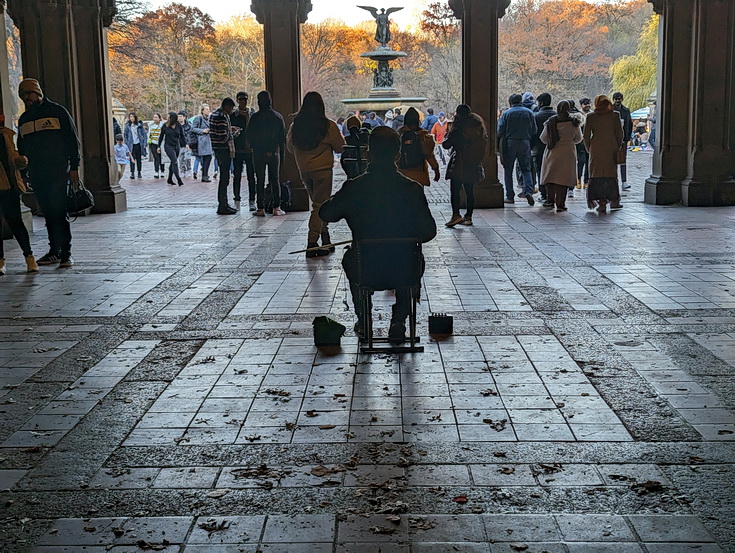 In photos: ice skating, autumnal shades and shadows, Central Park, New York