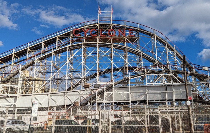 Return to Coney Island - sandy scenes, fun fair architecture and empty beaches