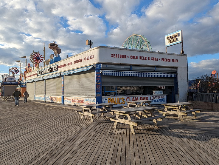Return to Coney Island - sandy scenes, fun fair architecture and empty beaches