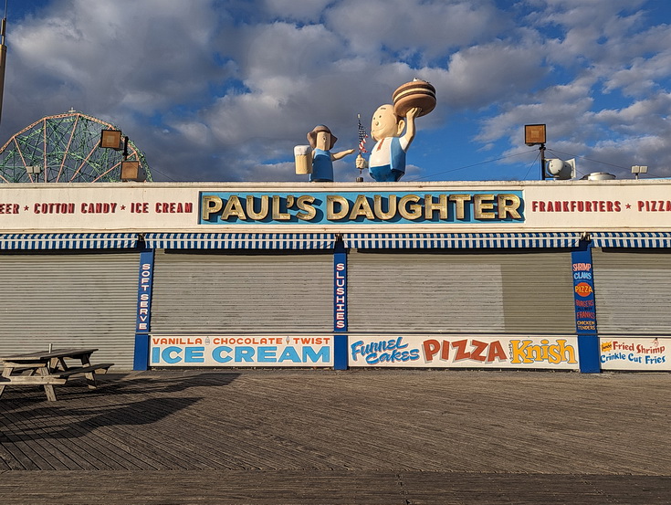 Return to Coney Island - sandy scenes, fun fair architecture and empty beaches