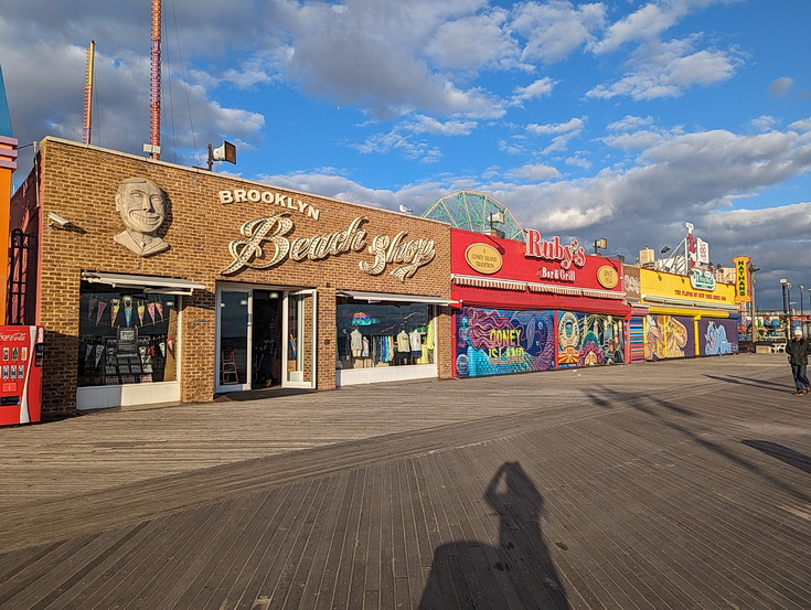 Return to Coney Island - sandy scenes, fun fair architecture and empty beaches