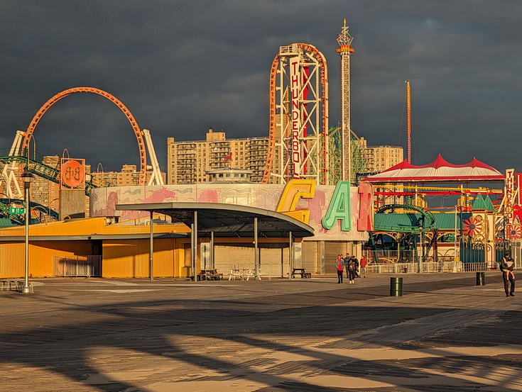 Return to Coney Island - sandy scenes, fun fair architecture and empty beaches