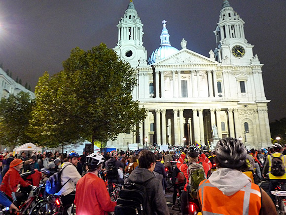 Halloween London Critical Mass ride shows solidarity