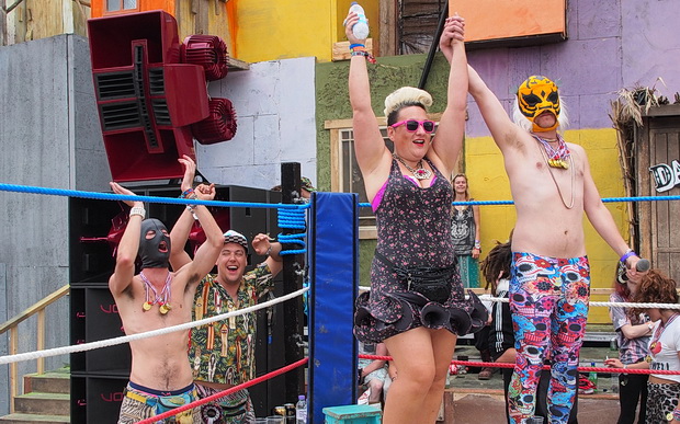 Dance Off at the Bario Loco, Boomtown Fair 2015, August 2015