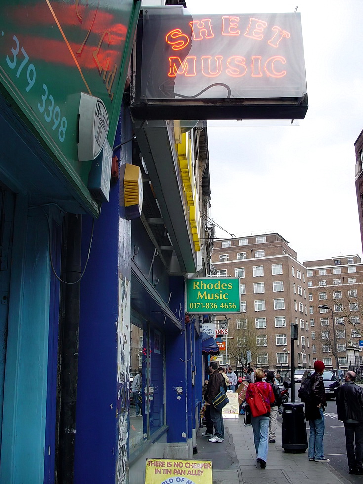 In photos: Tin Pan Alley/Denmark Street, London in 2004