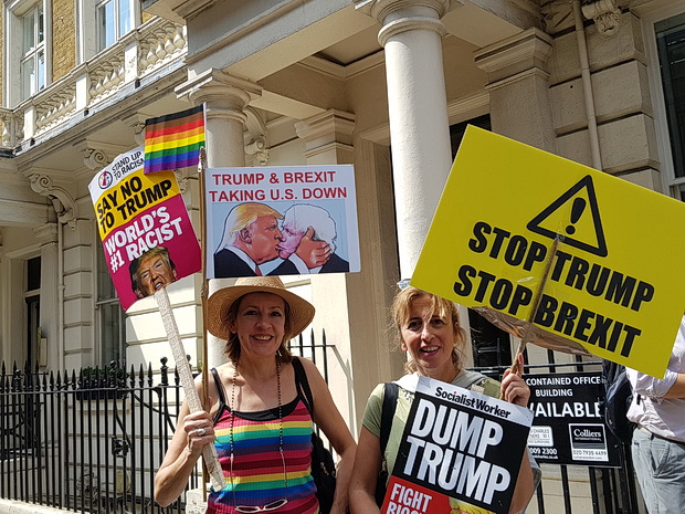 Donald Trump protest: Londoners come out in force with hilarious banners, Friday 13th July 2018
