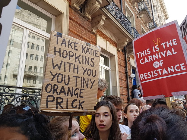 Donald Trump protest: Londoners come out in force with hilarious banners, Friday 13th July 2018