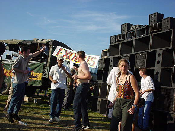 Exodus sound system at Hackney, Aug 2000