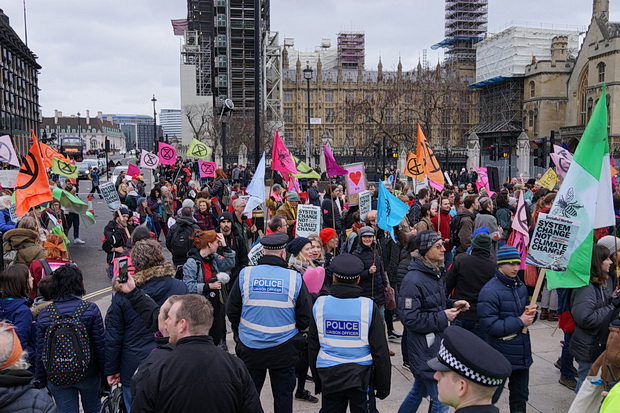 In photos: Extinction Rebellion protest in Parliament Square, London ...