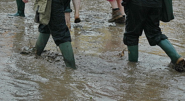Mud, mud, glorious mud! Glastonbury Festival in photos, June 2005