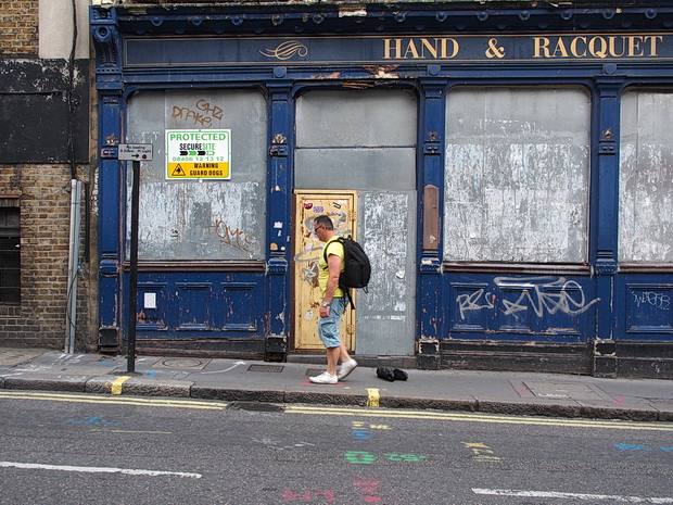 The Hand and Racquet pub in London disgracefully rots away, three years after the Free School was evicted.  Photos from July 2014