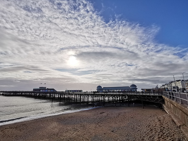 In photos: the windswept open decking of Hastings Pier, Nov 2019