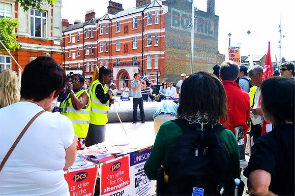 J30 strike: joint rally at Windrush Square, Brixton