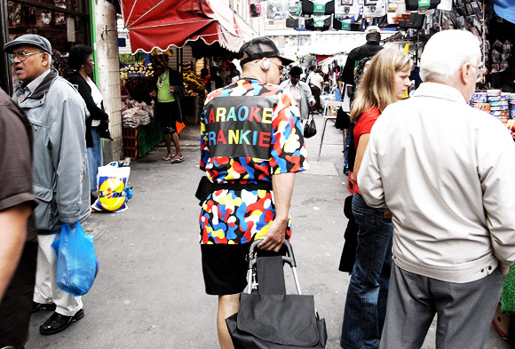 Pic of the day: Karaoke Frankie on the move, Brixton Market