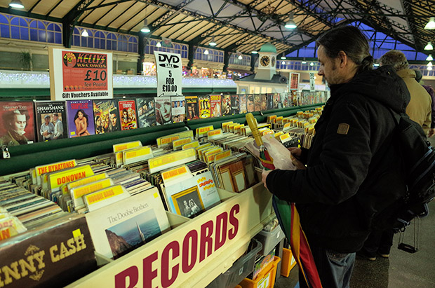 A celebration of Kellys Records in Cardiff Central Market, south Wales