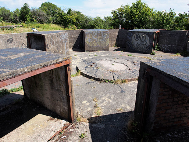 Remains of Lavernock Fort gun emplacement, south Wales - photo feature