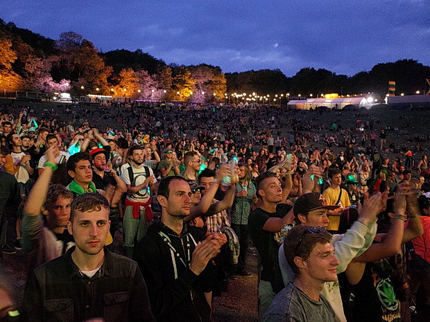The majesty of the Lion's Den reggae stage at Boomtown Fair, Winchester, England, August 2015
