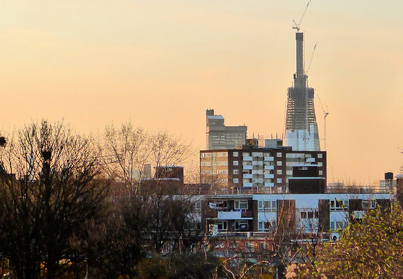 London's changing skyline, seen from South Bermondsey