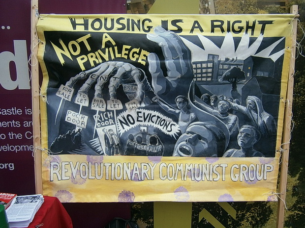 March For Homes protest over the London housing crisis, central London, 31st, January 2015