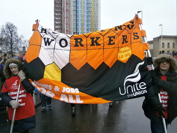 March For Homes protest over the London housing crisis, central London, 31st, January 2015