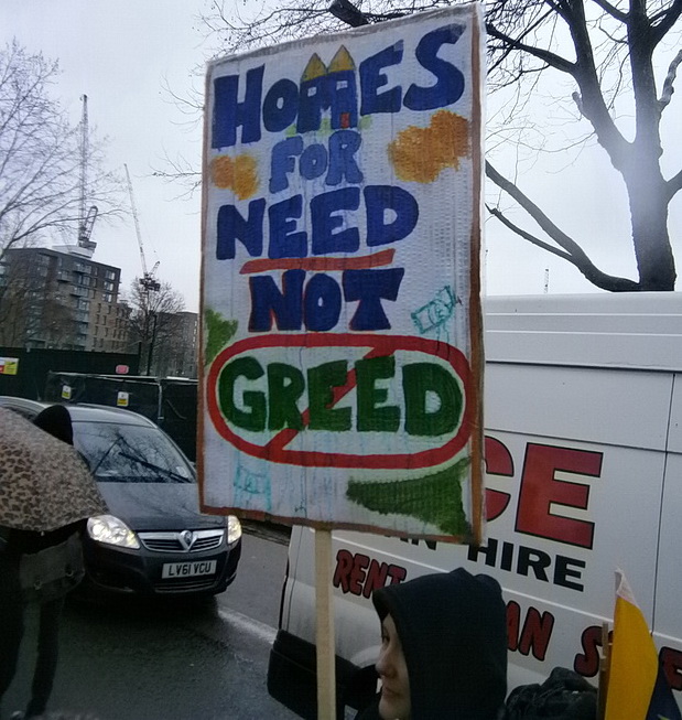 March For Homes protest over the London housing crisis, central London, 31st, January 2015