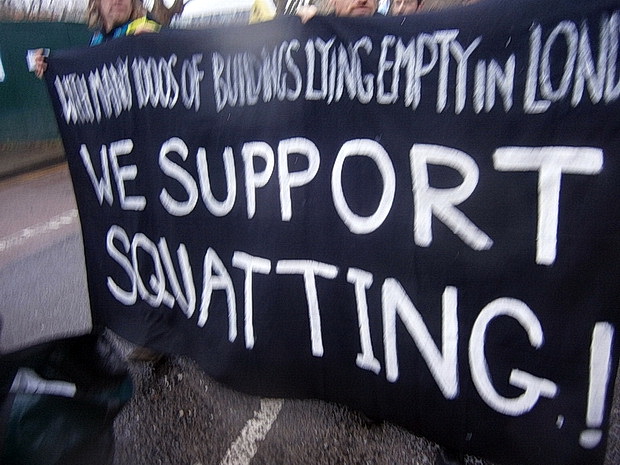 March For Homes protest over the London housing crisis, central London, 31st, January 2015