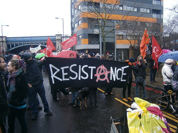 March For Homes protest over the London housing crisis, central London, 31st, January 2015