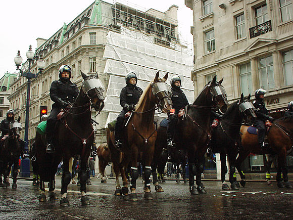 Mayday 2001 protests, London: archive photos