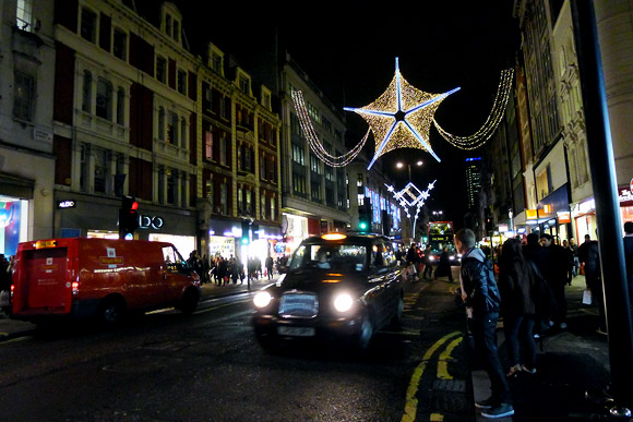 Last minute shoppers on Oxford Street 