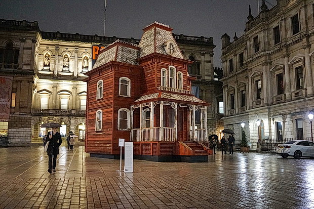 PsychoBarn installation by Cornelia Parker at the Royal Academy, London, November 2018