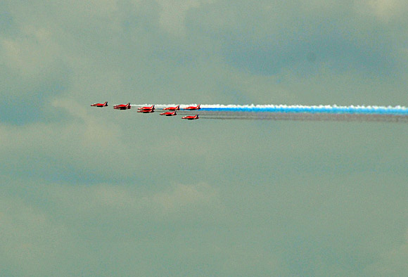 Whoosh! Red Devils flypast over London