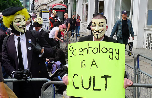 Anti-Scientology protest in central London, 23rd  July 2011