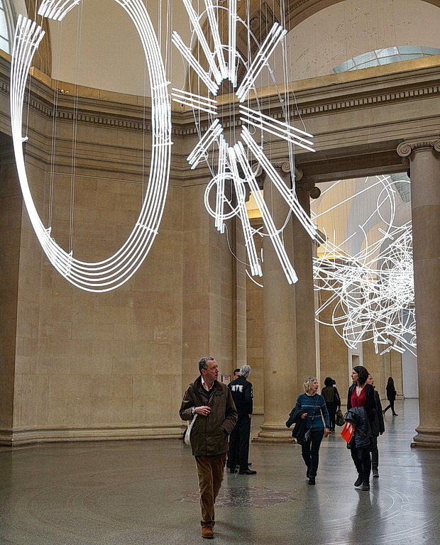 Neon galore at the Tate Britain's new light display by Cerith Wyn Evans