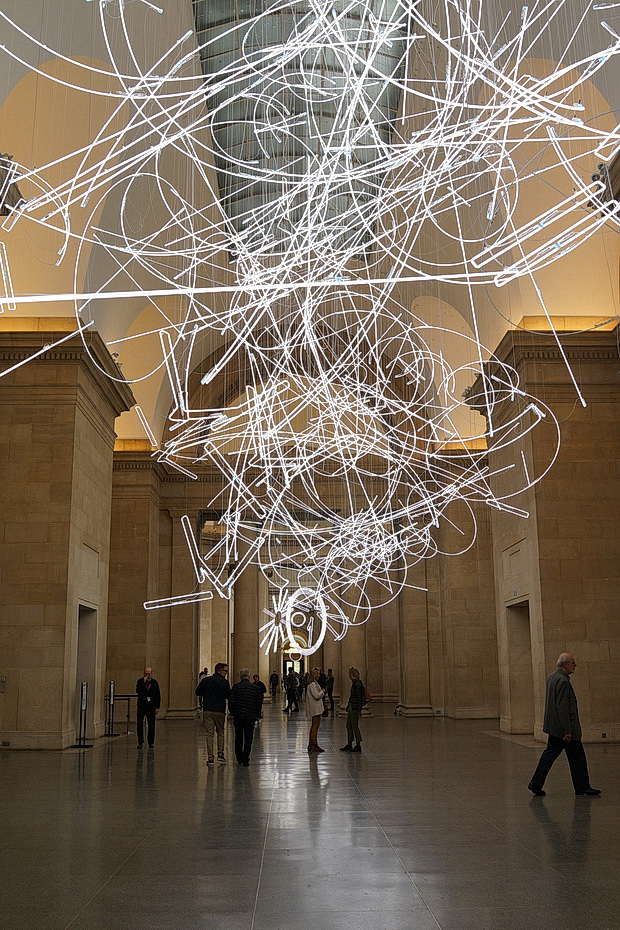 Neon galore at the Tate Britain's new light display by Cerith Wyn Evans